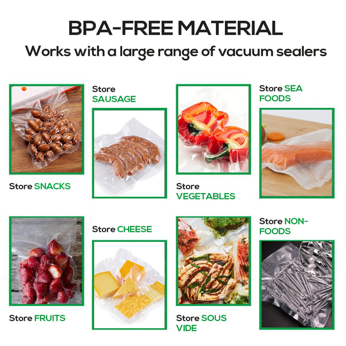 3x Vacuum Food Sealer Bag Bags Foodsaver Storage Saver Seal Commercial Heat Roll