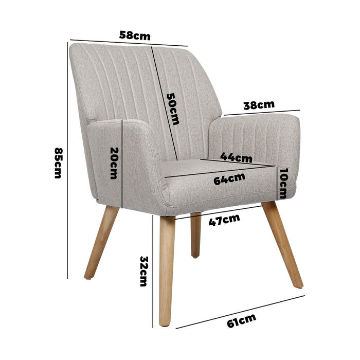 Modern Fabric Accent Lounge Armchair | Soft Fabric Upholstered Armchair by Oikiture