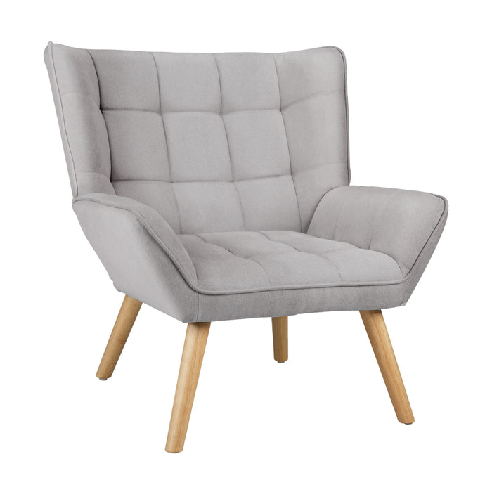 Modern Fabric Accent Tub Armchair | Soft Fabric Upholstered Lounge Chair by Oikiture