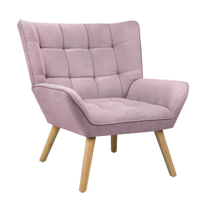 Modern Fabric Accent Tub Armchair | Soft Fabric Upholstered Lounge Chair by Oikiture