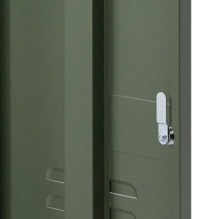 Vozela Metal Shelf Filing Cabinet | Lockable Filing Storage Cabinet in Green