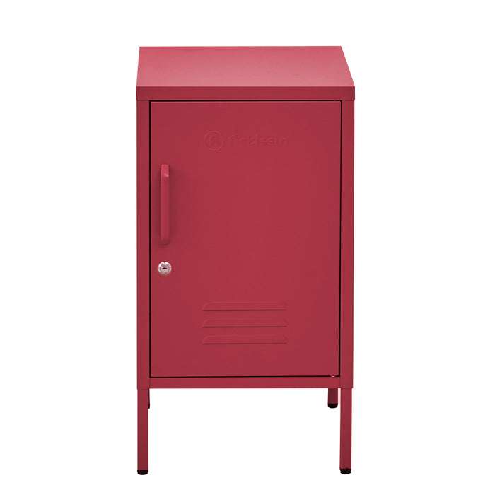 Vozela Metal Shelf Filing Cabinet | Lockable Filing Storage Cabinet in Pink