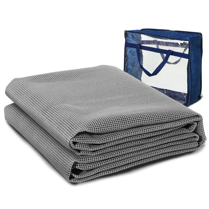 450gsm Quality Thick 3 X 2.5M Camping Floor Mat - Grey