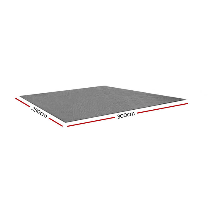 450gsm Quality Thick 3 X 2.5M Camping Floor Mat - Grey