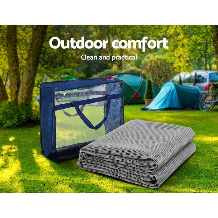 450gsm Quality Thick 6M( 2x 3 x2.5m) Camping Floor Mat - Grey