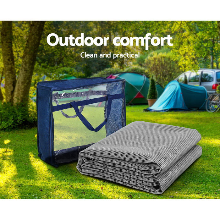 450gsm Quality Thick 4 X 2.5M Camping Floor Mat - Grey