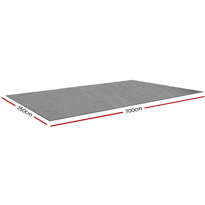 450gsm Quality Thick 7 X 2.5M Camping Floor Mat - Grey