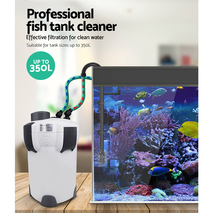 Aquarium Filter for Fish Tank with UV Light and Media Kit 1850L/H