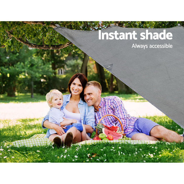 5.2M Roll Out Awning | Caravan Privacy Screen Sun Shade Protection - Grey
