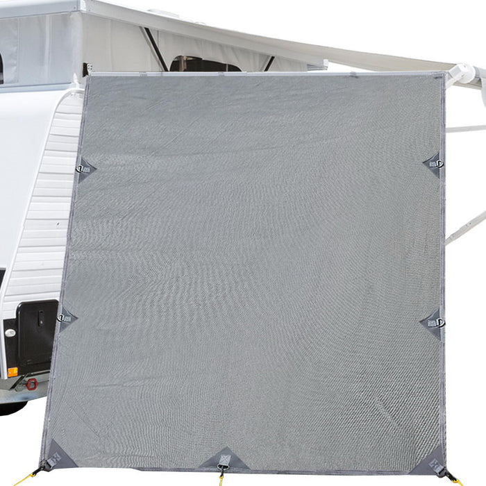 2.1M Roll Out Awning | Caravan Privacy Screen Sun Shade Protection - Grey