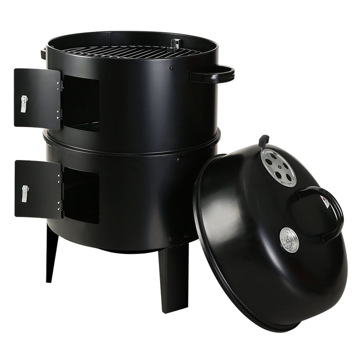Sparkz  3-in-1 Charcoal BBQ Smoker  | 38cm Multi Purpose BBQ Girll Heater
