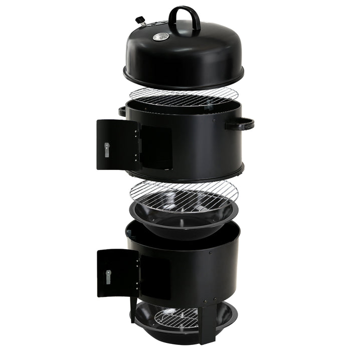 Sparkz  3-in-1 Charcoal BBQ Smoker  | 38cm Multi Purpose BBQ Girll Heater