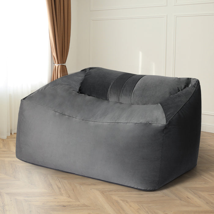Ottoman Bean Bag Chair Cover Soft Velevt Home Game Seat Lazy Sofa 145cm Length