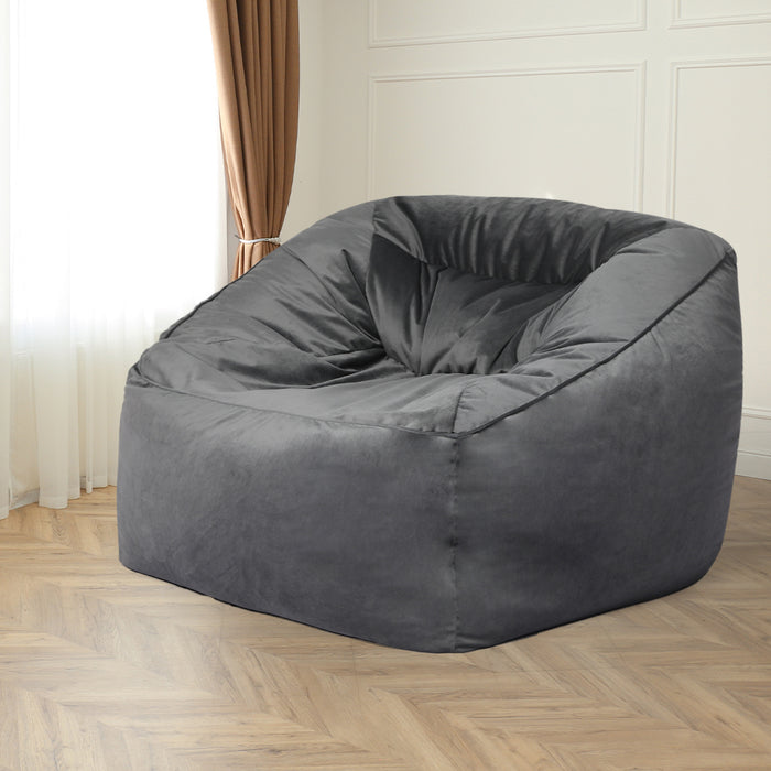 Ottoman Bean Bag Chair Cover Soft Velevt Home Game Seat Lazy Sofa Cover Large