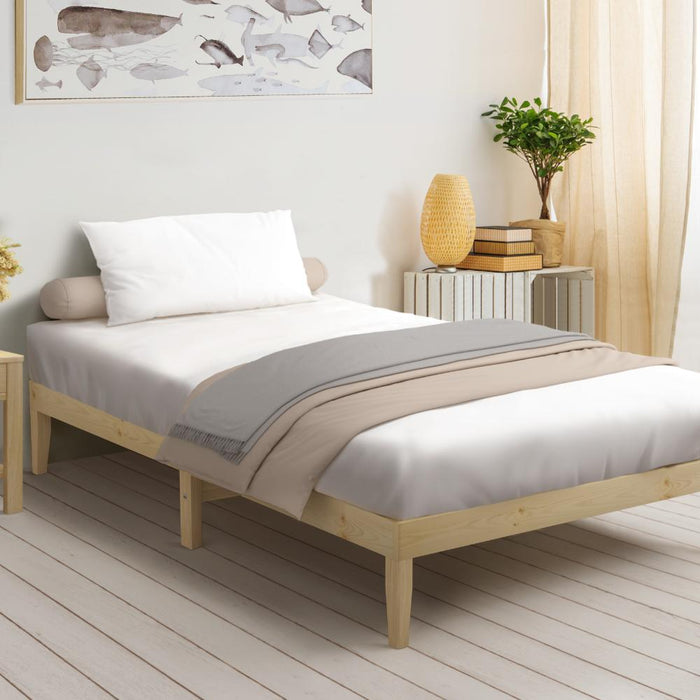 Milano High Quality Wooden Timber Bed Base in Single Size | Easy Assembly Modern Mattress Base Bed