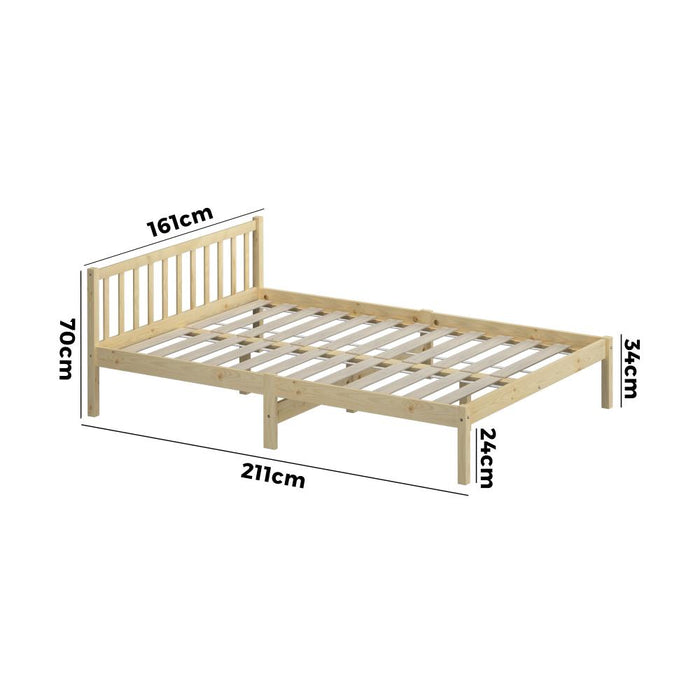 Milano High Quality Wooden Timber Platform Bed in Queen Size | Easy Assembly Modern Bed