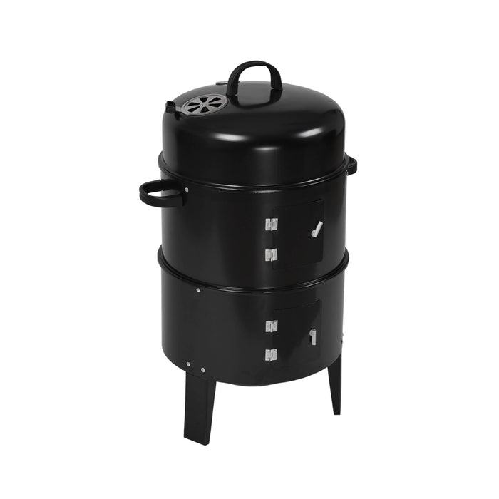 Grillz 3 in1 Charcoal BBQ Grill Smoker | Portable Outdoor Barbecue Roaster