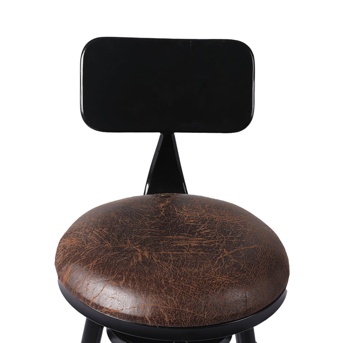 One Imola Industrial Bar Stool | Wooden Swivel Kitchen Barstools in Black