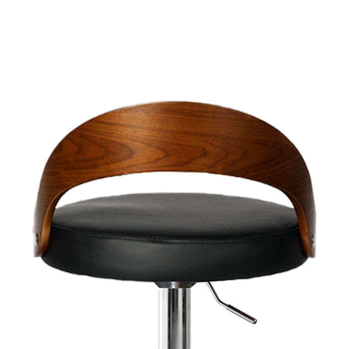 Marcie Gas Lift Wooden Beech Kitchen Bar Stool | Stool Metal Black Barstools