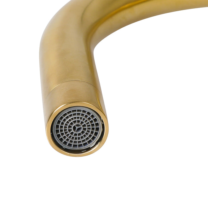 Arezzoo Kitchen Sink Mixer Tap in Gold Finish