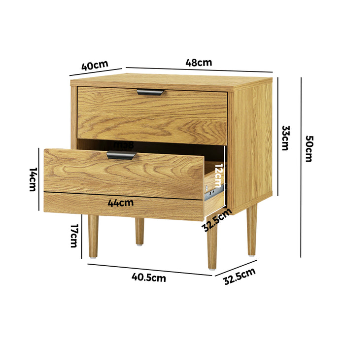 Leo Modern Bedside Table | Stylish Nightstand Cabinet by Oikiture