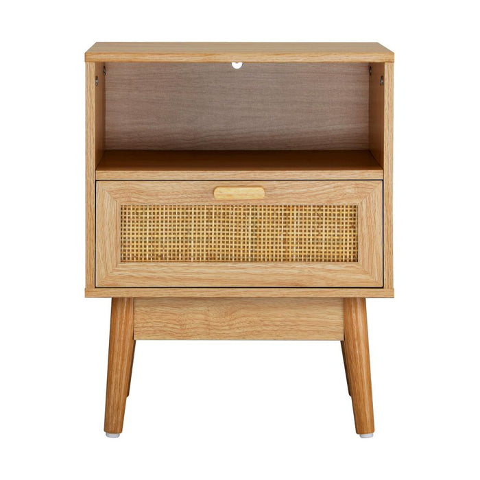 Carlo Rustic Bedside Table | Stylish Nightstand Cabinet by Oikiture