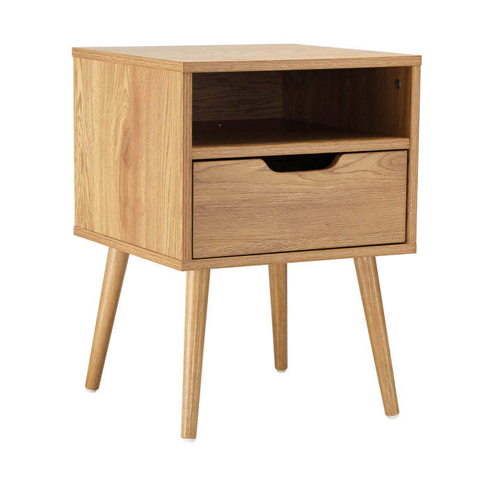Jenny Rustic Bedside Table | Stylish Nightstand Cabinet by Oikiture