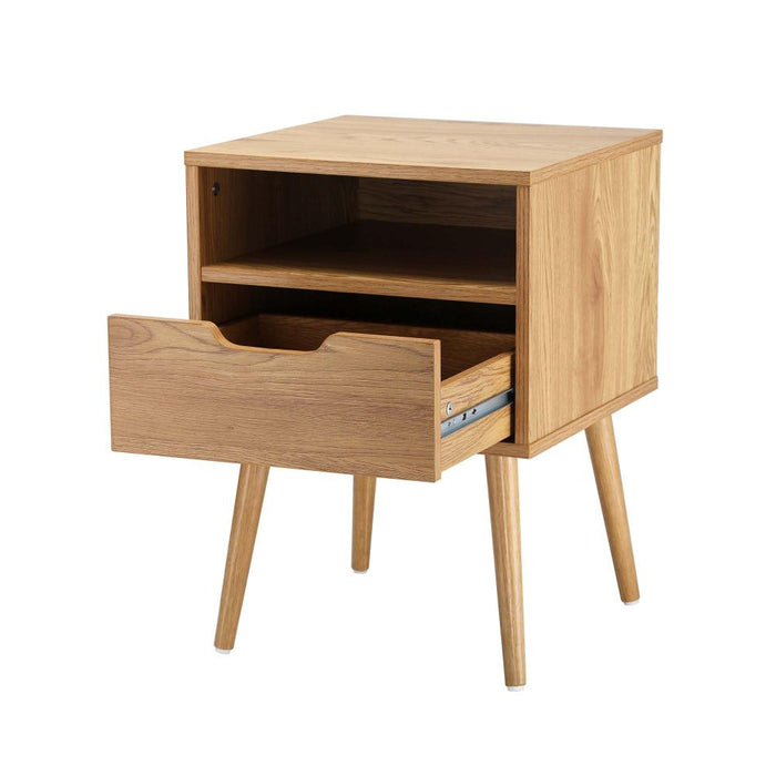 Scandi X Multi Storage Modern Bedside Table | Sleek Versatile Nightstand Table in 2 Colours