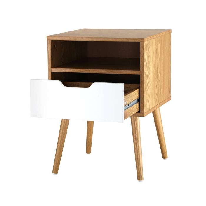 Scandi X Multi Storage Modern Bedside Table | Sleek Versatile Nightstand Table in 2 Colours