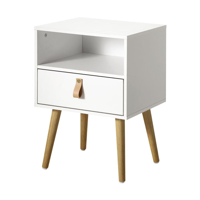 Nordi Slimline Bedside Table with Drawer | Scandi Style Bedside Table | 2 Colours