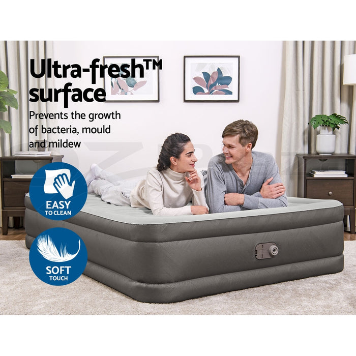 Premium Air Bed Queen Size Mattress | Built-in Pump Camping Spare Bed Easy Installation by Bestway