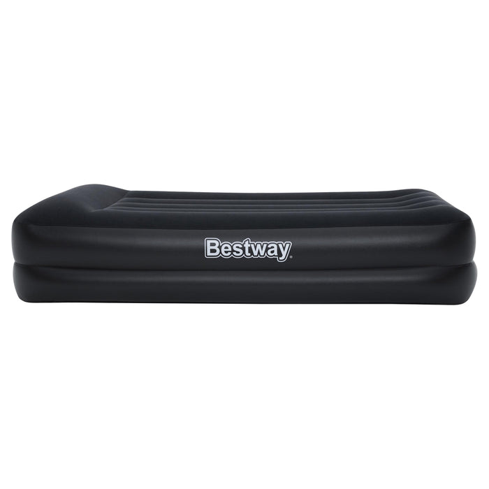 Rapid Inflate Premium Single Size Air Bed by Bestway | Built-in Pump Camping Spare Bed Easy Installation