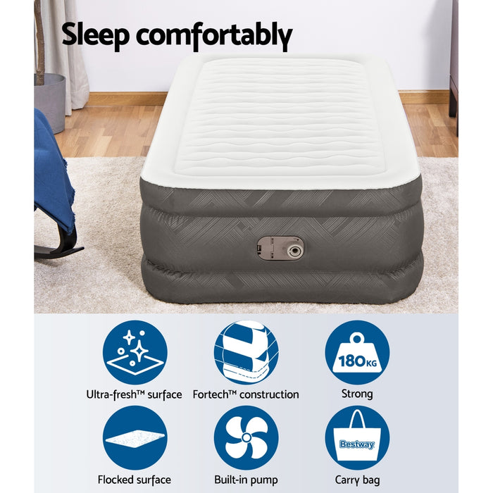 Quick Inflate Camping Air Bed | Built-in Pump Camping Spare Bed Easy Installation by Bestway