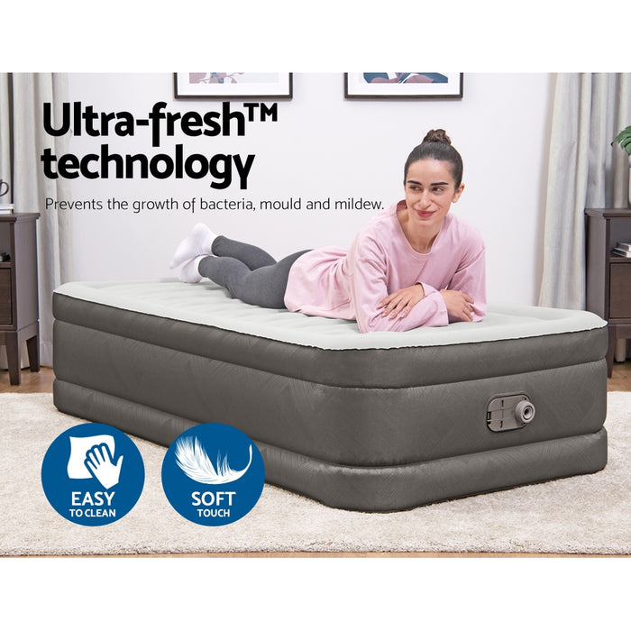 Quick Inflate Camping Air Bed | Built-in Pump Camping Spare Bed Easy Installation by Bestway