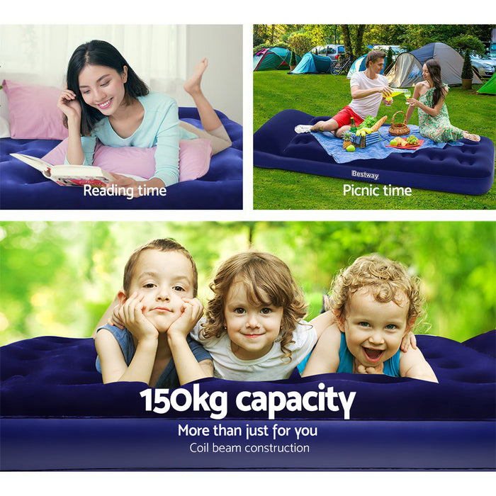 Everyday Single Size Air Bed by Bestway | Rapid Inflate Camping Spare Bed