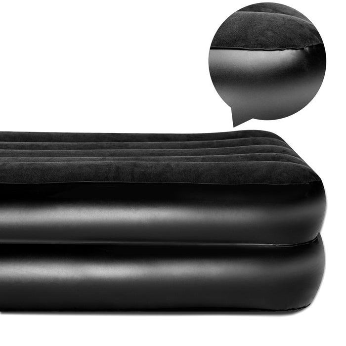 Premium Navy Air Bed Queen Size Mattress By Bestway | Built-in Pump Camping Spare Bed Quick Inflate