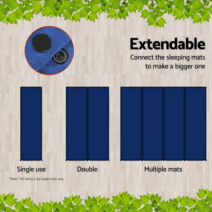 Quick Easy Single Size Self Inflating Mattress Mat | Portable Camping Bed