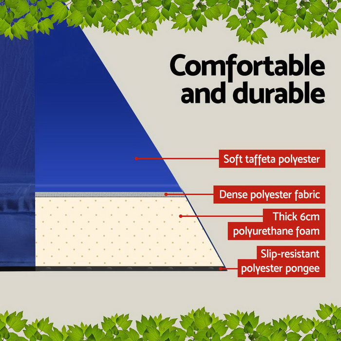 Quick Easy Single Size Self Inflating Mattress Mat | Portable Camping Bed