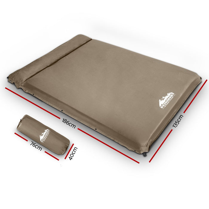 Quick Easy Double Size Self Inflating Mattress Mat 10CM Thick | Camping Bed