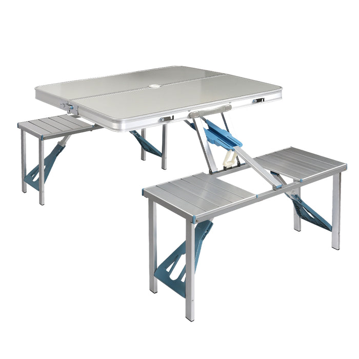 85cm Folding Strong Aluminium Portable Camping Table and Chair Set