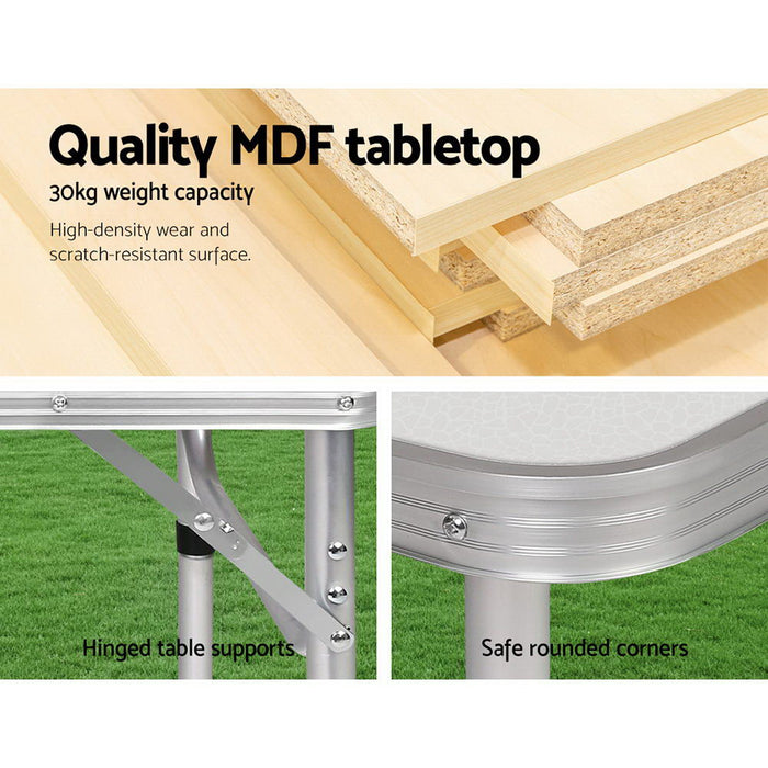60cm Studry Aluminium Portable Foldable Camping Table