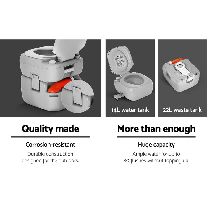 Quality 22L Outdoor Portable Camping Toilet