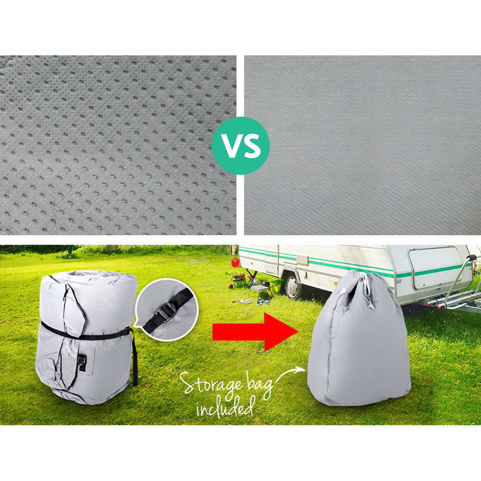 4 Sided Premium Weatherproof 22-24ft Caravan Campervan Cover | 4 Layer UV and Water Resistant