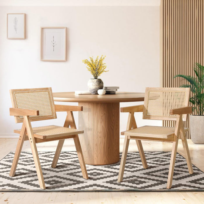 Set of Two Amolfo Designer Dining Chairs | Retro Style Wooden Variety Dining Chairs | 3 Models