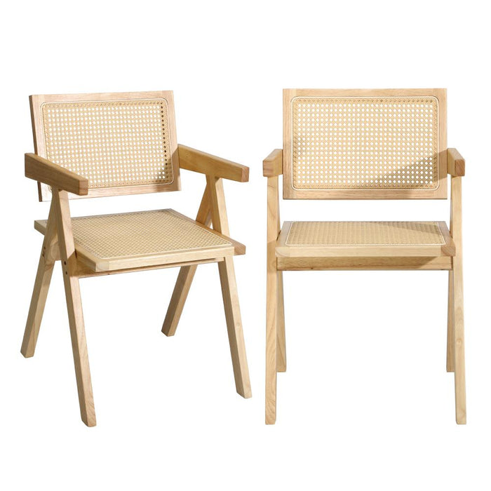 Set of Two Amolfo Designer Dining Chairs | Retro Style Wooden Variety Dining Chairs | 3 Models