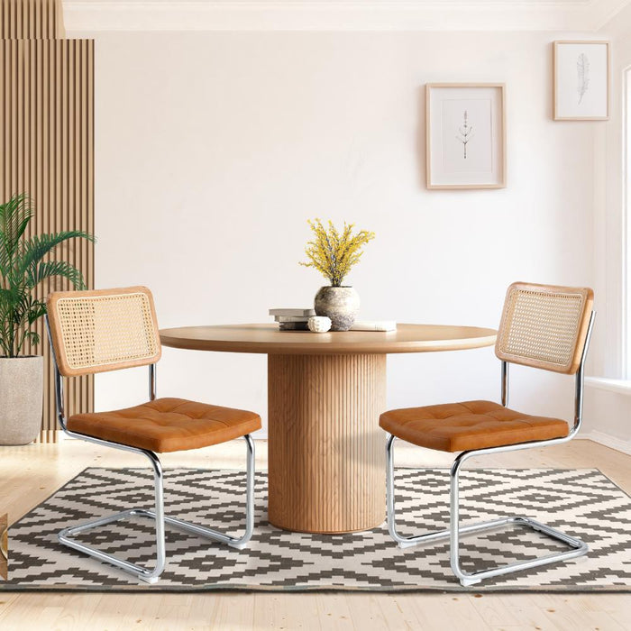 Set of Two Amolfo Designer Dining Chairs | Retro Style Wooden Variety Dining Chairs | 3 Models