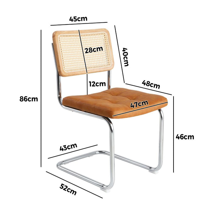 Set of Two Amolfo Designer Dining Chairs | Retro Style Wooden Variety Dining Chairs | 3 Models