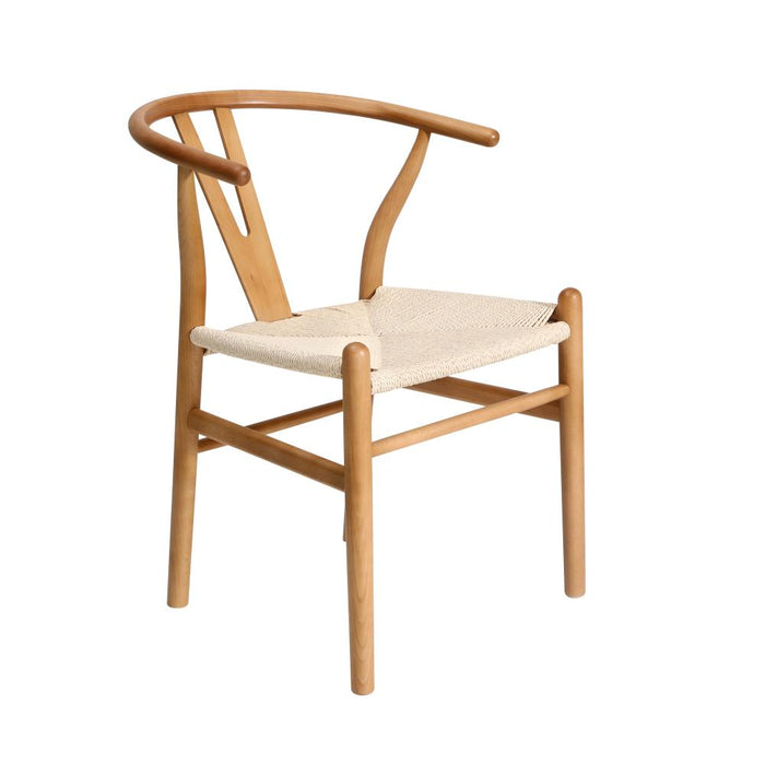 Designer Replica Hans Wegner Wishbone Chair | One or Two Retro Modern Wooden Wishbone Dining Chairs