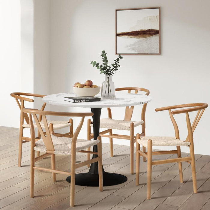 Designer Replica Hans Wegner Wishbone Chair | One or Two Retro Modern Wooden Wishbone Dining Chairs
