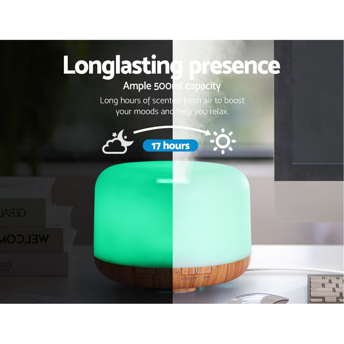 Clasic 4 in 1 Relaxaing 7 LED Light Large 500ml Aroma Diffuser With Remote Control